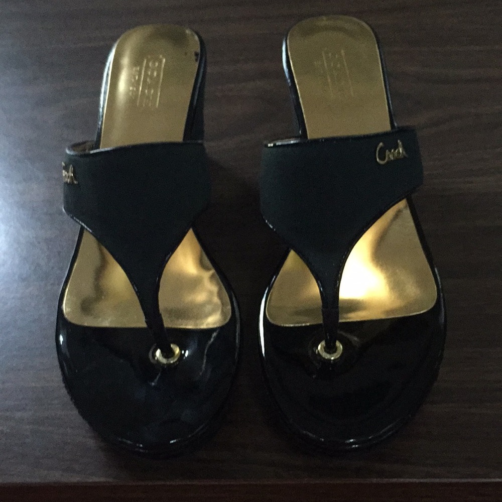 Black Coach Sandals